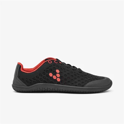 Sapatilhas de Corrida Vivobarefoot Stealth II Masculino Black/Red | 7610-YQGNZ